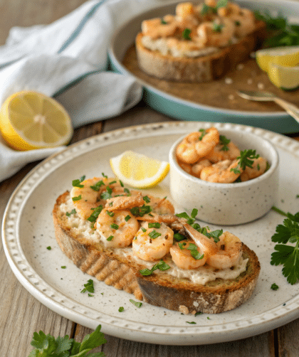 Spelt Potted Shrimp on Toast
