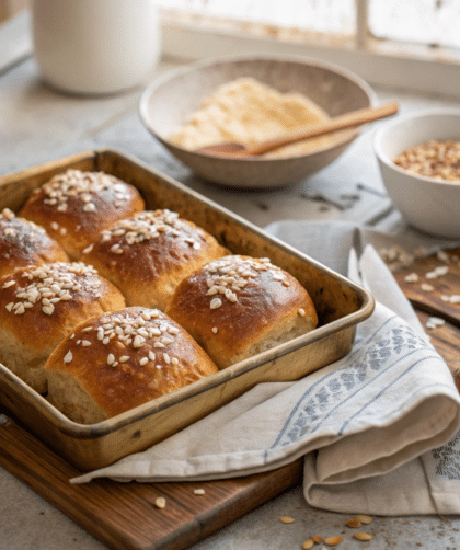 Spelt Soft Dinner Rolls