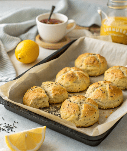 Spelt Lemon Poppy Seed Scones