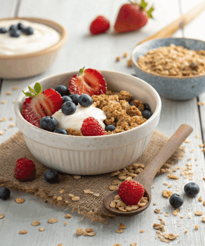 Spelt Granola with British Berries