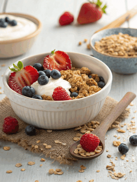 Spelt Granola with British Berries