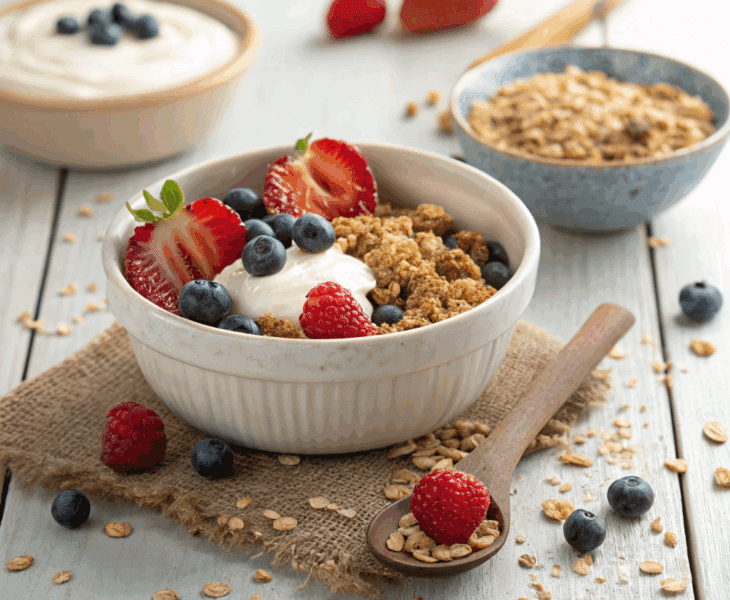 Spelt Granola with British Berries