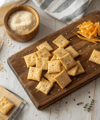 Homemade Spelt Cheese Crackers