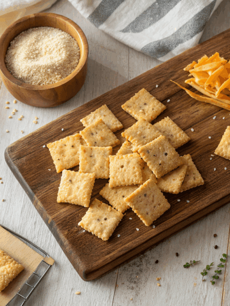 Homemade Spelt Cheese Crackers