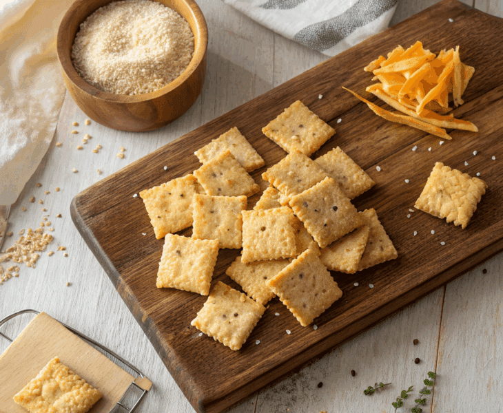 Homemade Spelt Cheese Crackers