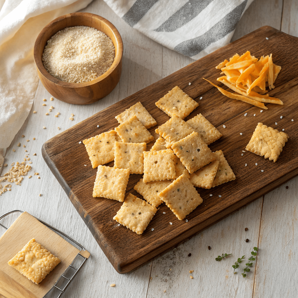 Homemade Spelt Cheese Crackers