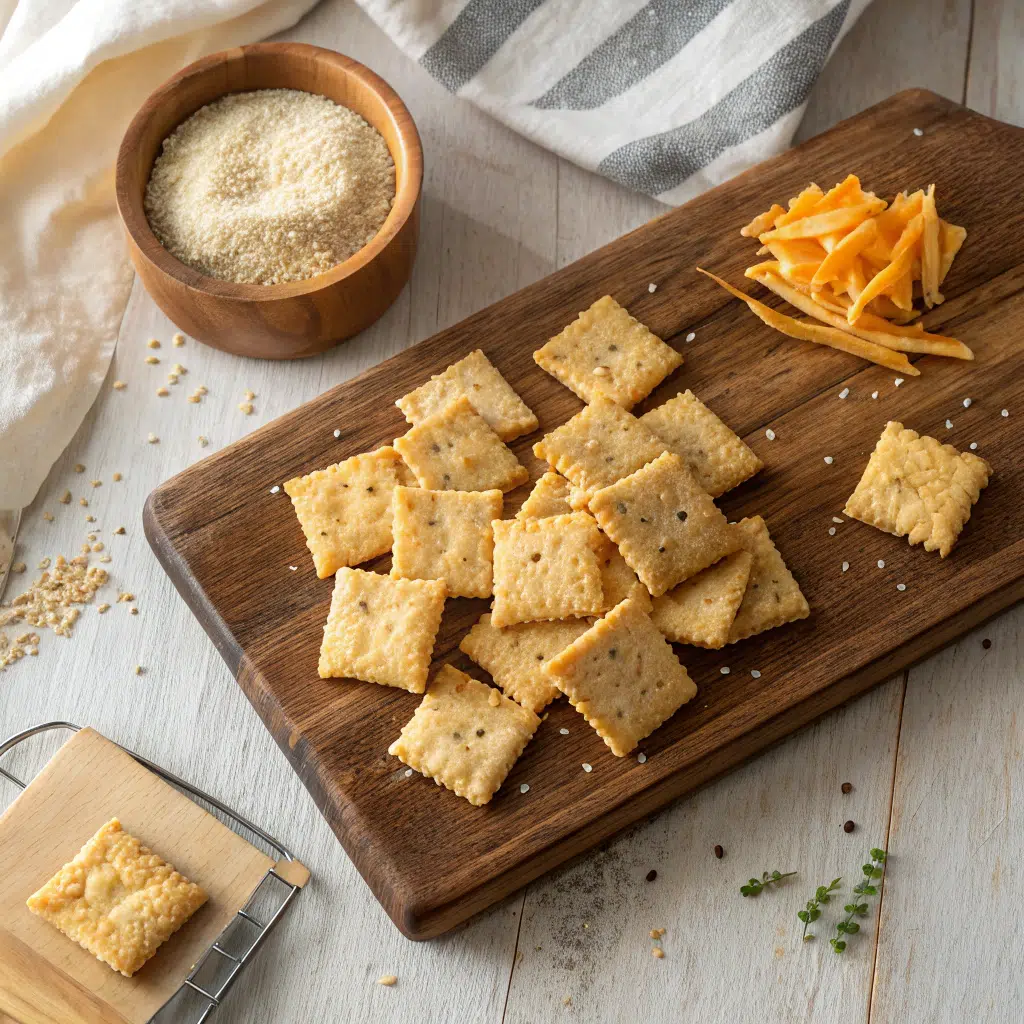 Homemade Spelt Cheese Crackers