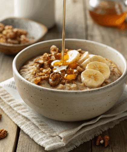 Spelt Porridge with Honey and Nuts