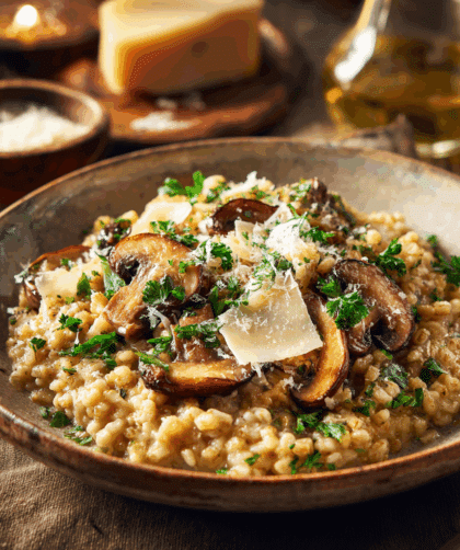 One-Pan Spelt Mushroom Risotto Recipe