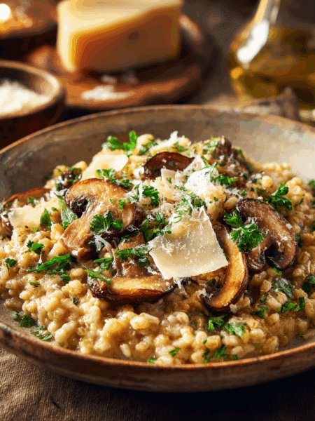 One-Pan Spelt Mushroom Risotto Recipe