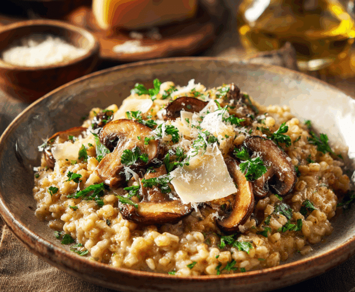 One-Pan Spelt Mushroom Risotto Recipe