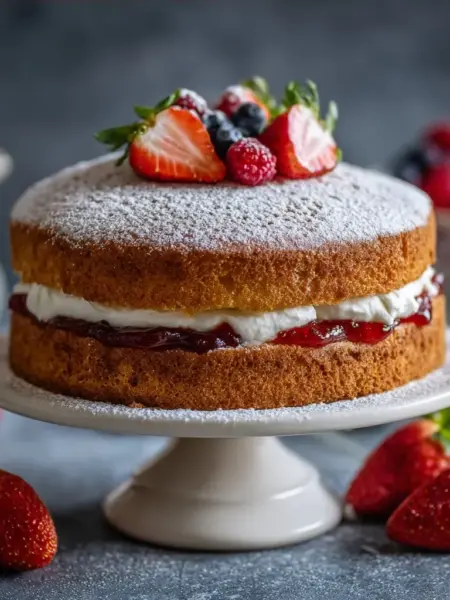 Spelt Victoria Sponge Cake Recipe – Soft, Light & Elegant!