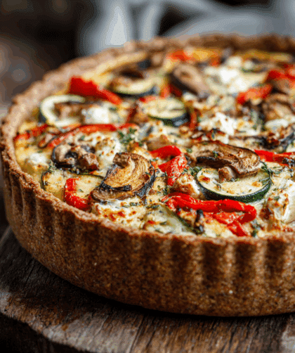 Spelt Roasted Vegetable Quiche Recipe