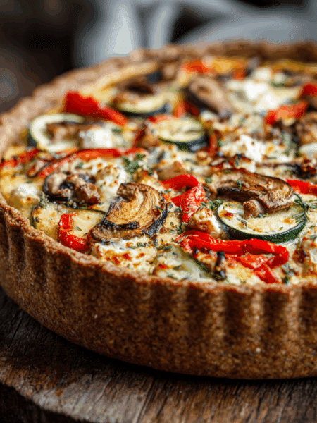 Spelt Roasted Vegetable Quiche Recipe