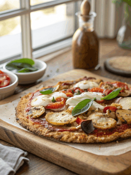 Spelt Pizza with Cauliflower Crust