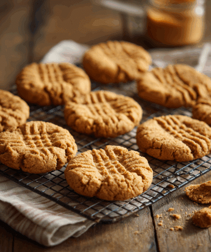 freshly baked spelt peanut butter cookies