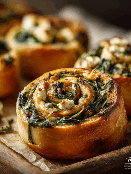 Spelt Spinach and Feta Rolls