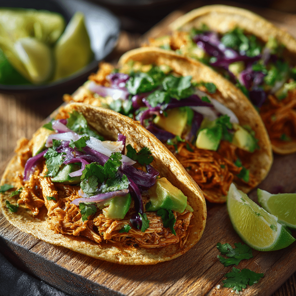 Spelt Tacos with Spicy Jackfruit.