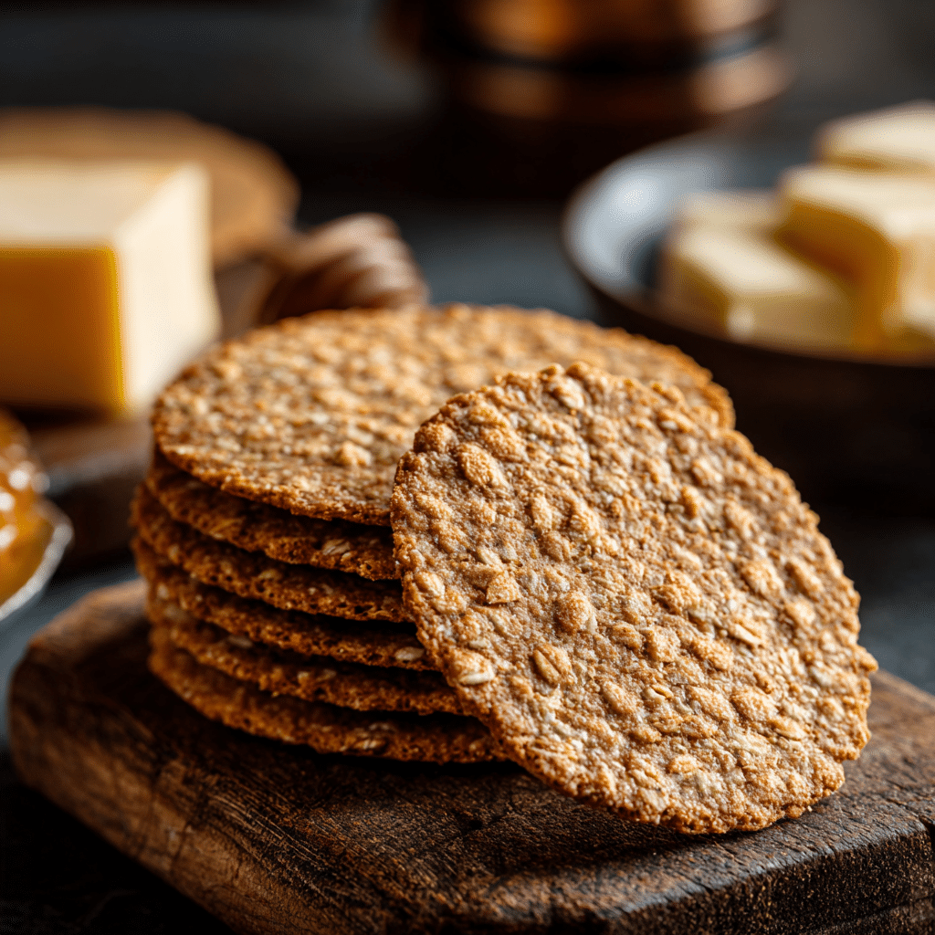 traditional Scottish spelt oatcakes made from rolled oats and wholegrain spelt flour.