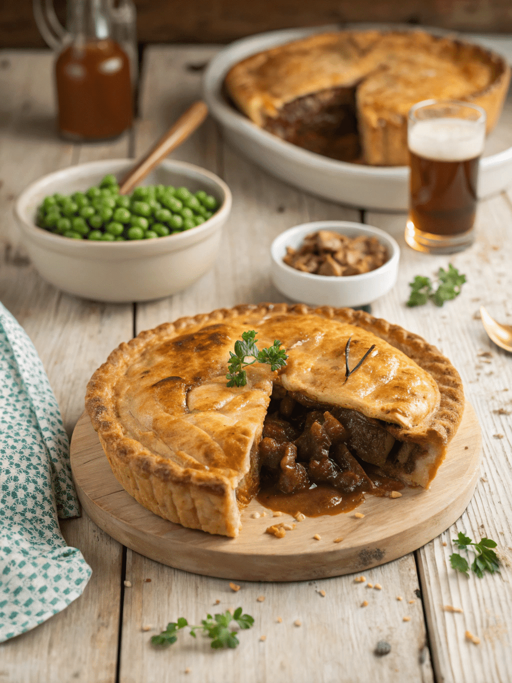 Spelt Beef and Guinness Pie